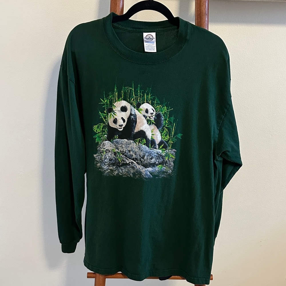 Vintage 90s animal panda long sleeve tee